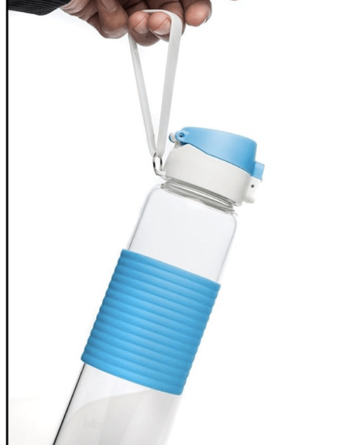 Signoraware Aqua Flip Top Glass Water Bottle, 350ml, Multicolor - Image 3